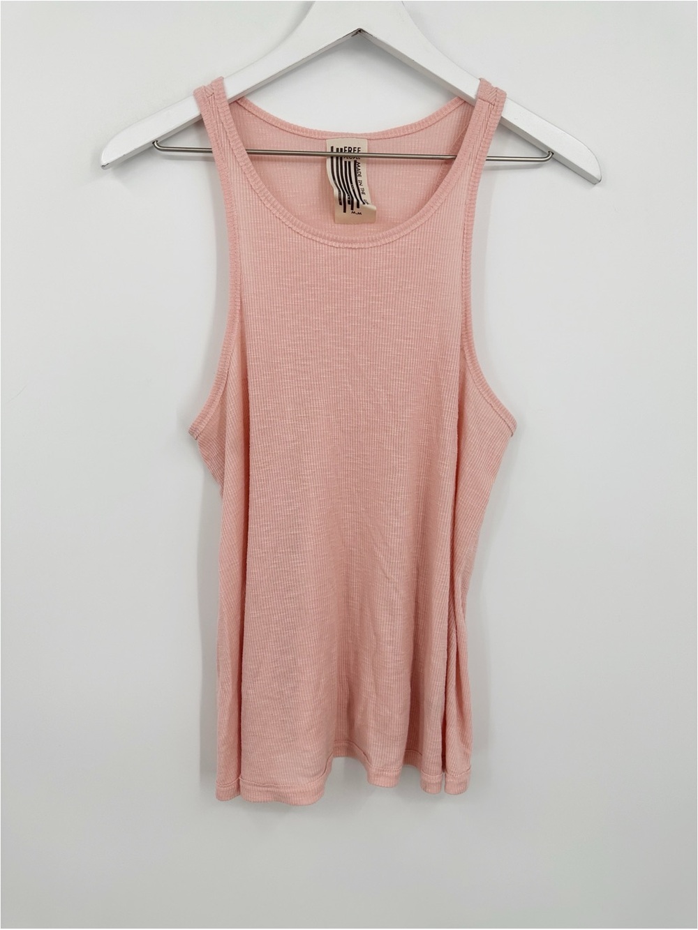 Free People Peach Basic Tank Top Size Medium Boho